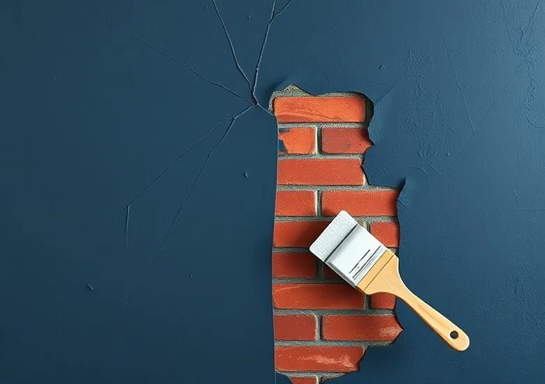 Ponçage et rebouchage des fissures avant mise en peinture